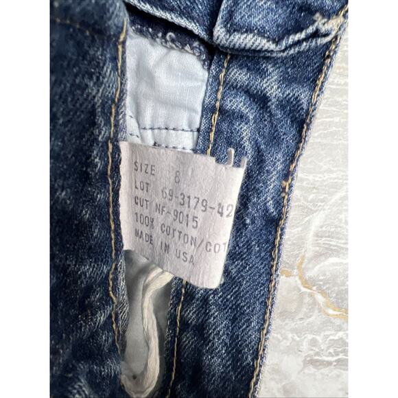 Vintage Denum Jeans Denim Jean Skirt Buttons Size 8 - Picture 5 of 7